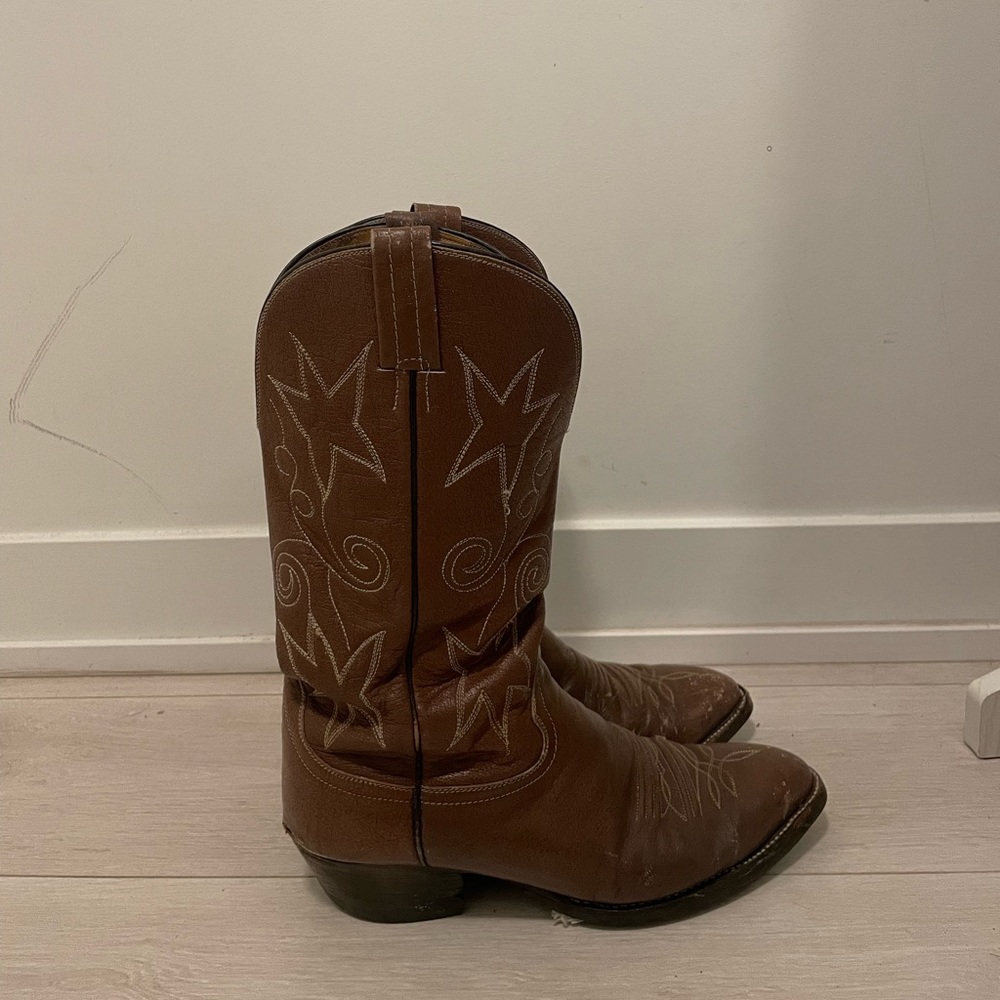 Vintage leather cowboy boots size 10 womens